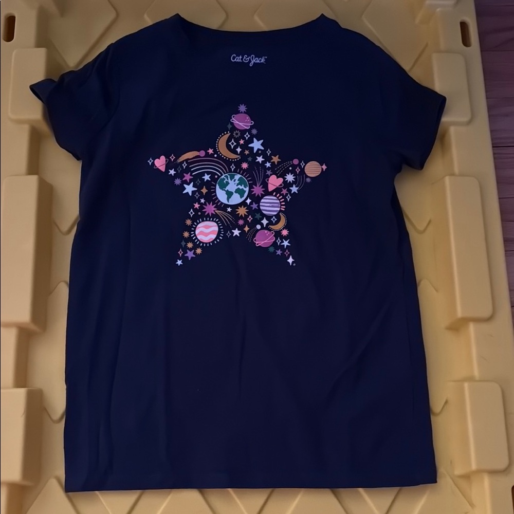 Cat & Jack Navy Star Graphic Tee
